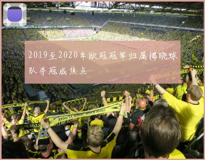 2019至2020年欧冠冠军归属揭晓球队夺冠成焦点